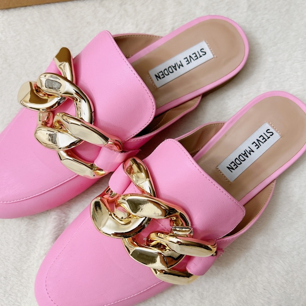 Brand New In Box Steve Madden Kiki Pink Mules